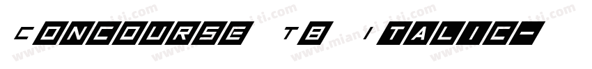 Concourse T8 Italic字体转换